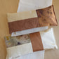 plant dyed aromatherapy eye pillow - earth patchwork