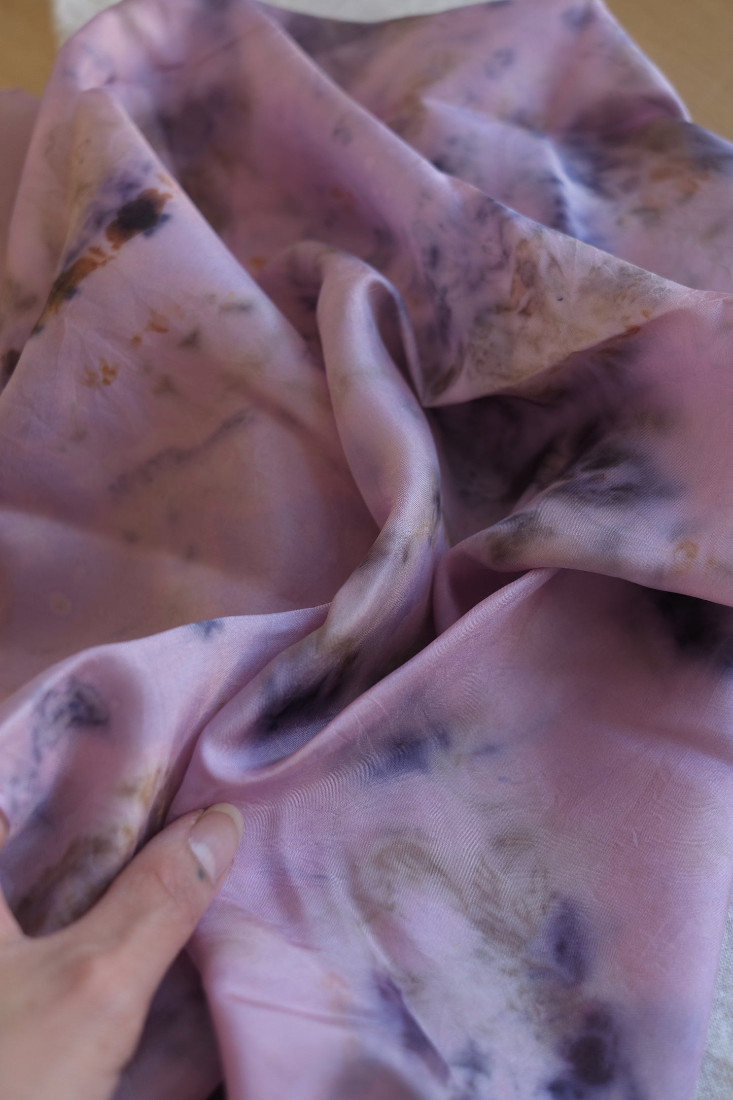 botanically dyed silk scarf - various colors