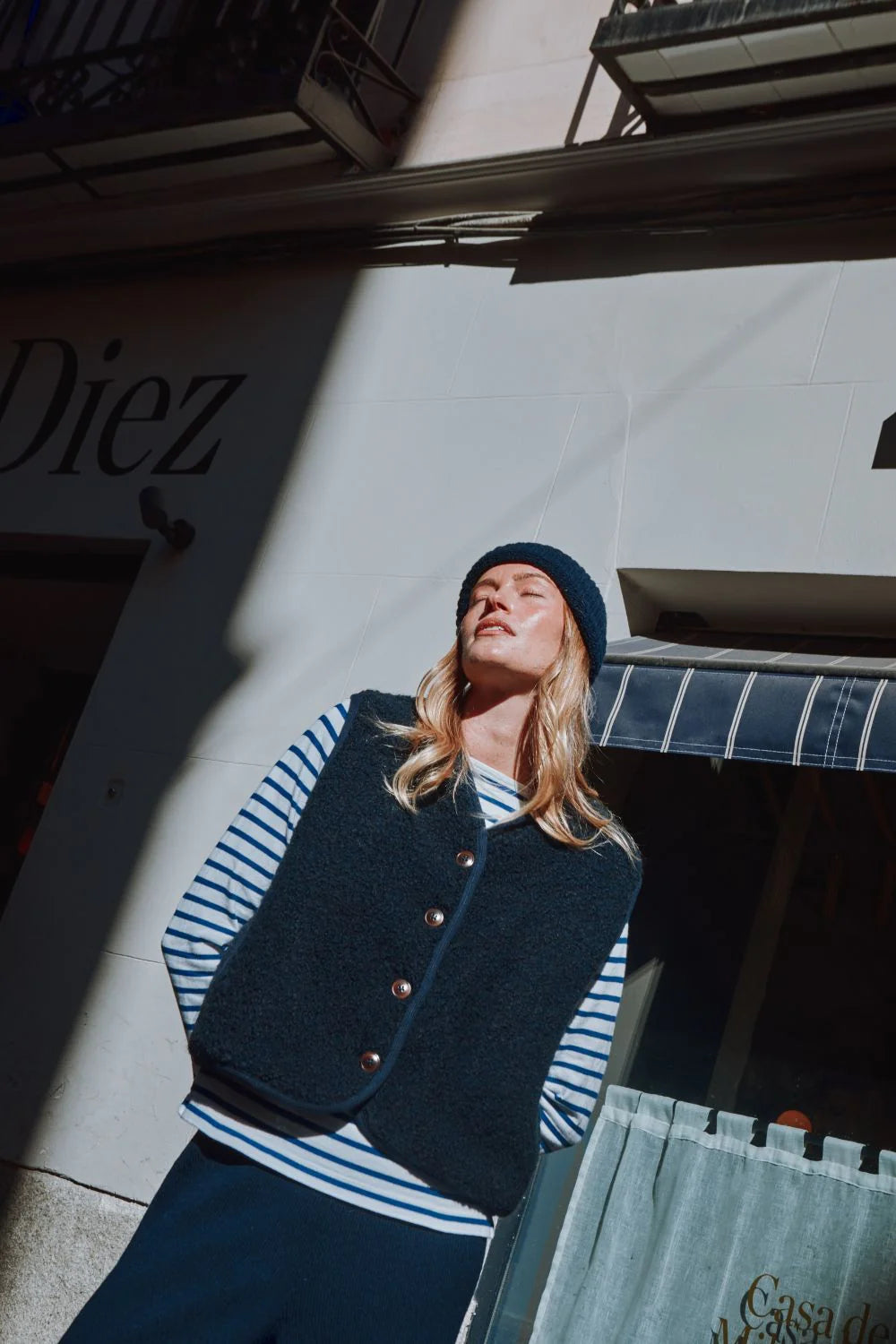 pre-order: luce curly alpaca vest