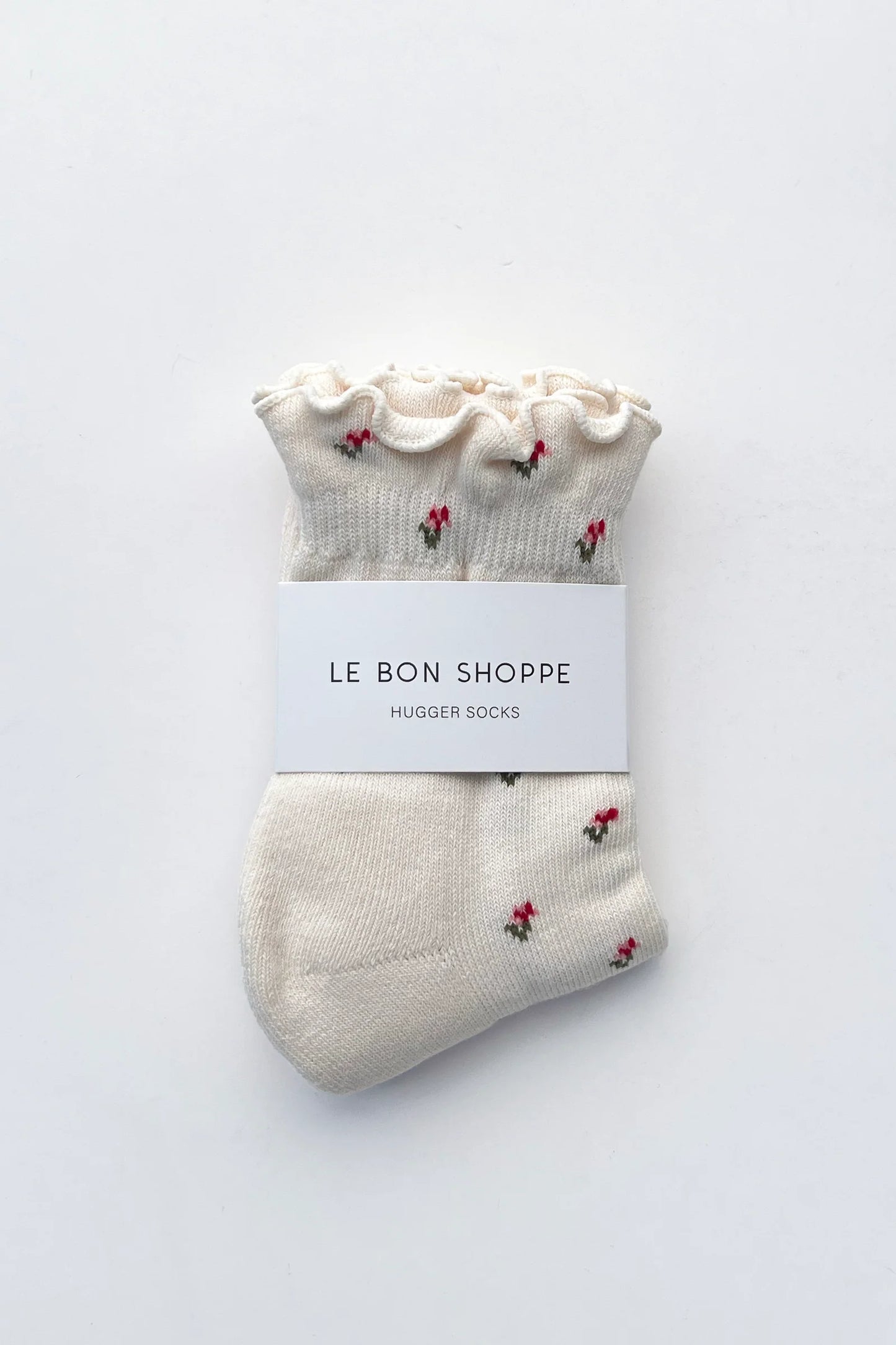 petal ruffled crew socks - two shades