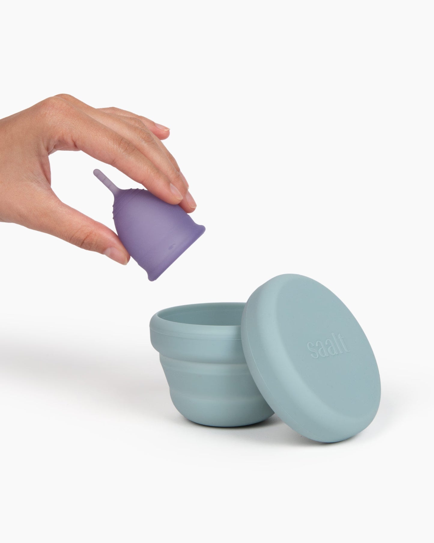 on-the-go compact sanitizer for menstrual cups and discs