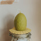 easter egg candle: light olive green