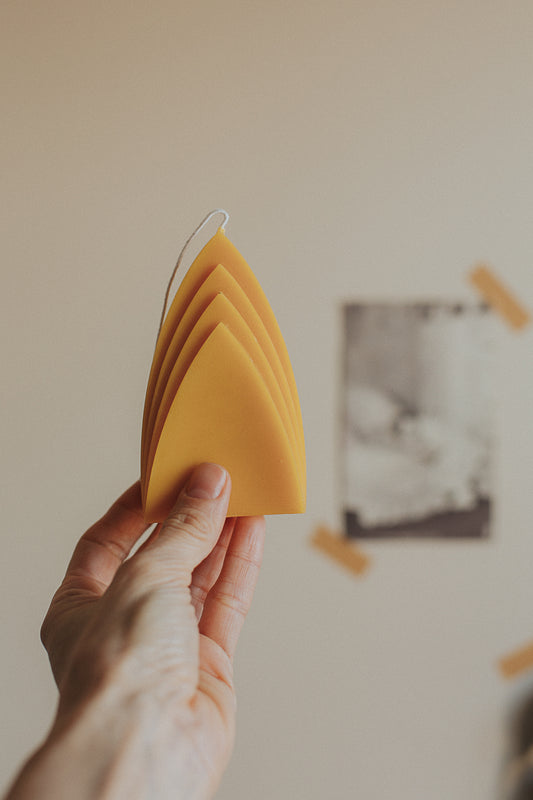 arch candle: daffodil yellow