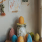 arch candle: cornflower pink