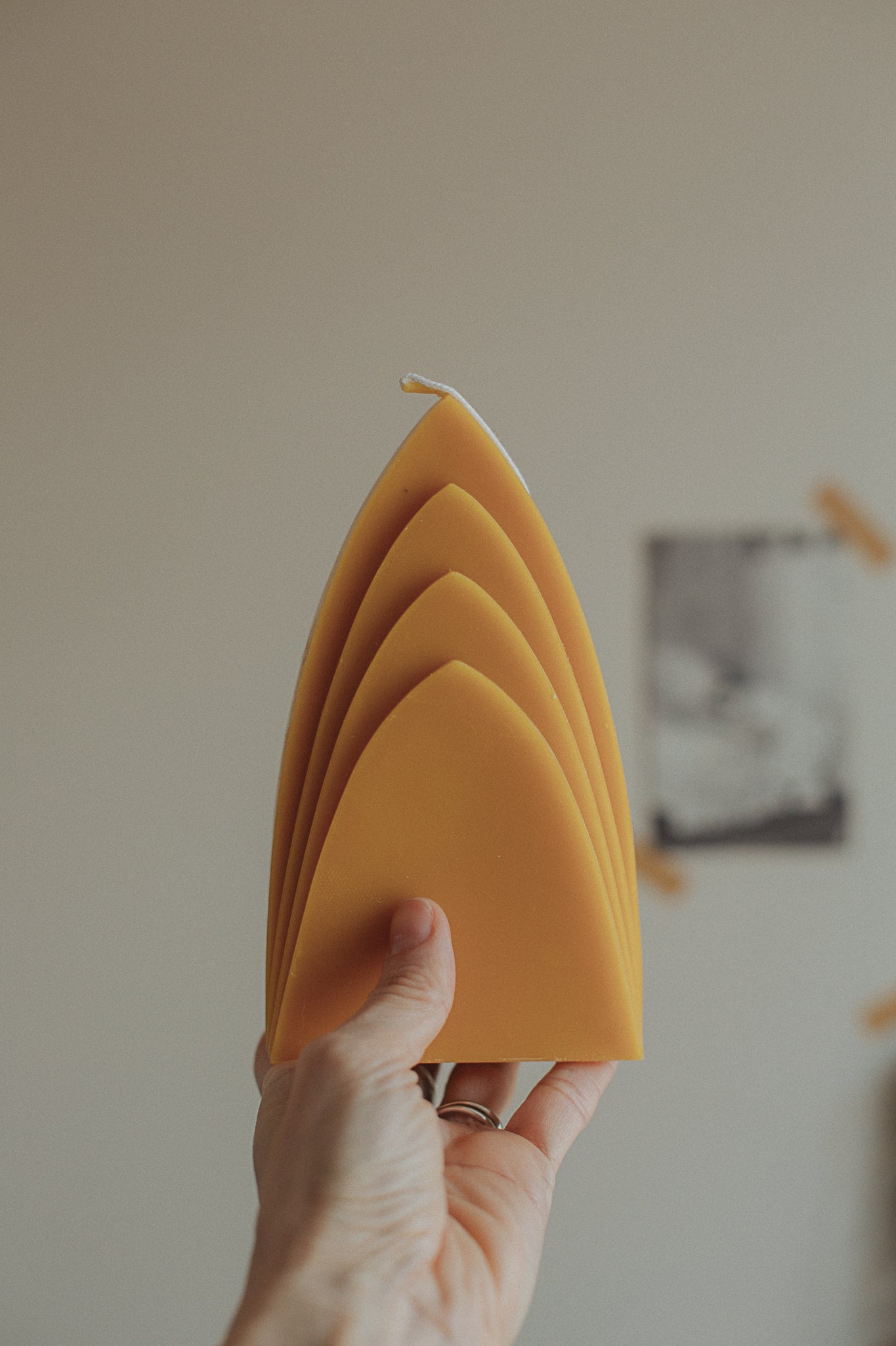 arch candle: daffodil yellow