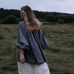 pre-order noor mai skirt in cotton with lace hem