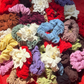 pansy scrap scrunchie