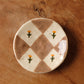 hand-painted diamond pattern tiny plate
