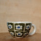 hand-painted patterns with flowers cappuccino mug