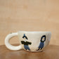 hand-painted people cappuccino mug