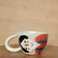 hand-painted people cappuccino mug