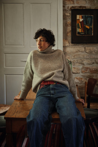 pre-order: therese merino wool turtleneck sweater - various colors