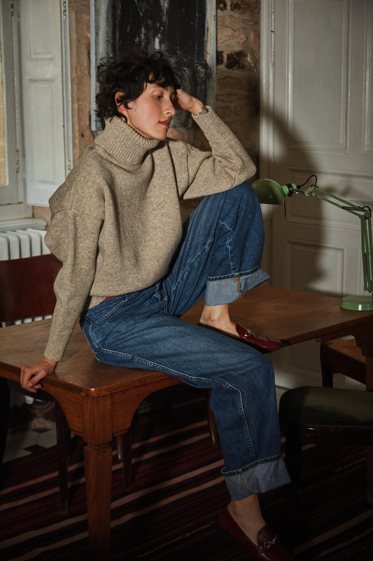 pre-order: therese merino wool turtleneck sweater - various colors