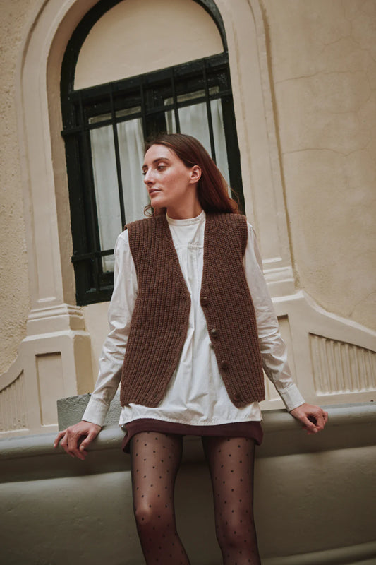 pre-order: vera knit vest in merino wool