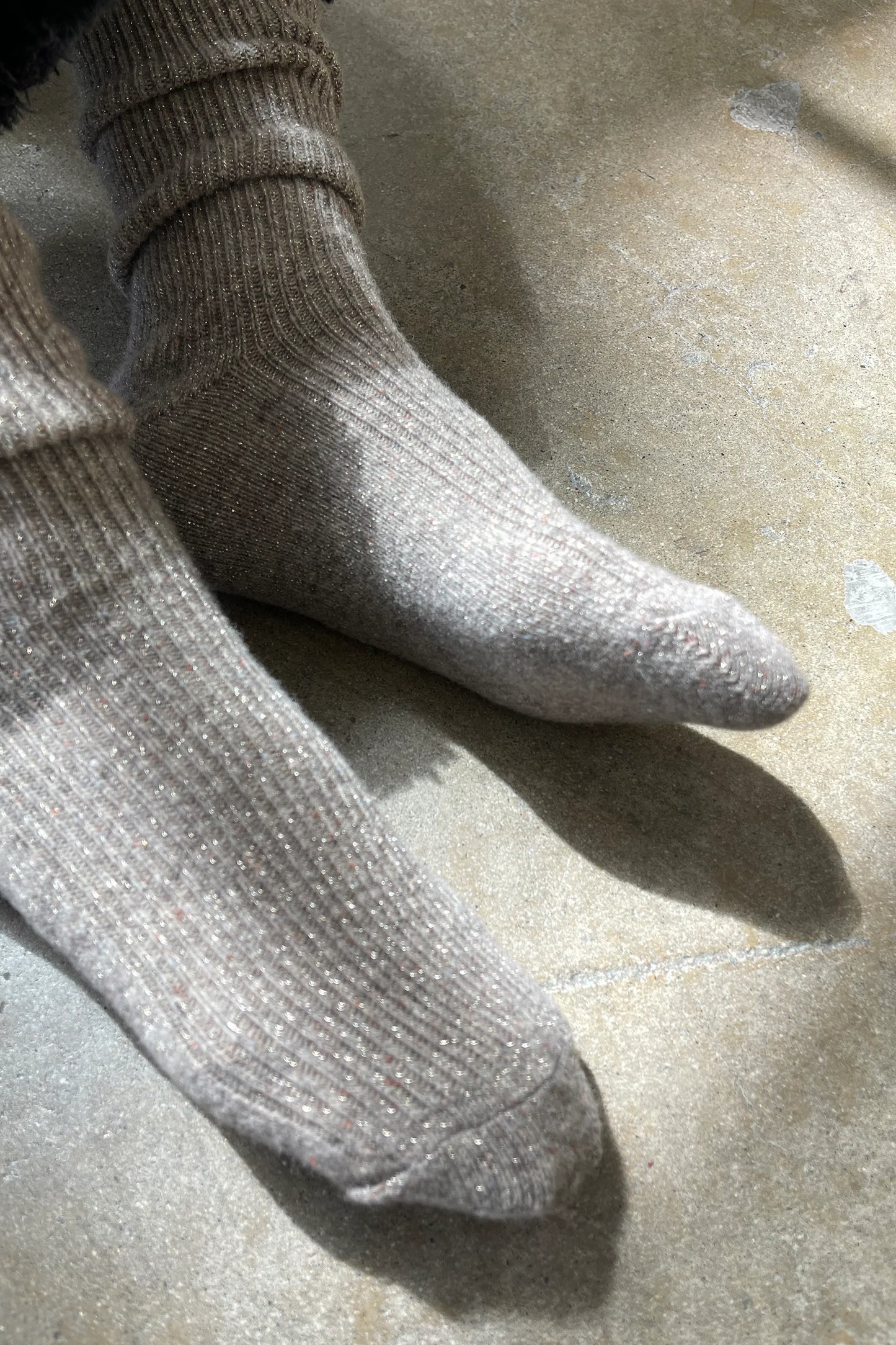 winter sparkle wool socks