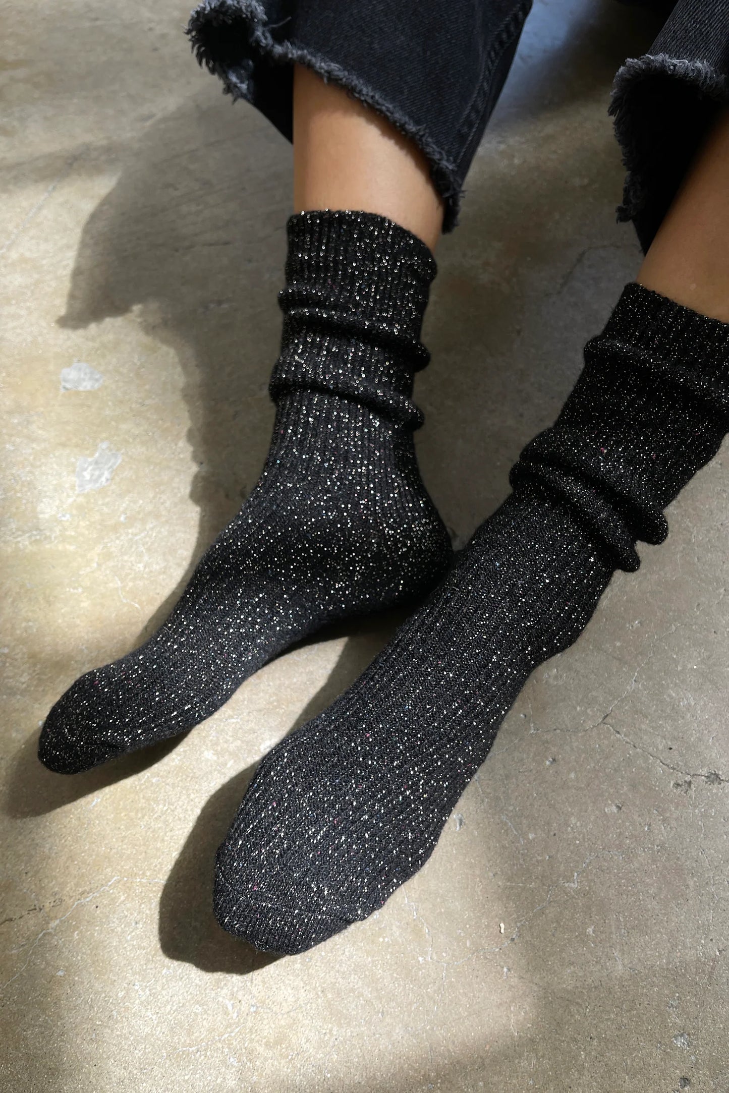 winter sparkle wool socks