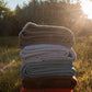 french raw linen throw/tablecloth/curtain - 170x250cm - horizon