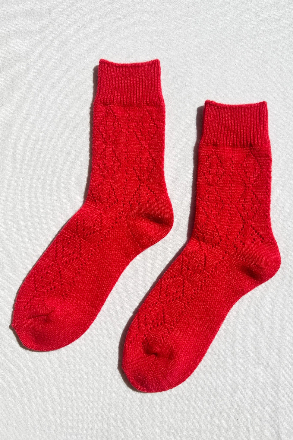 cashmere pointelle socks