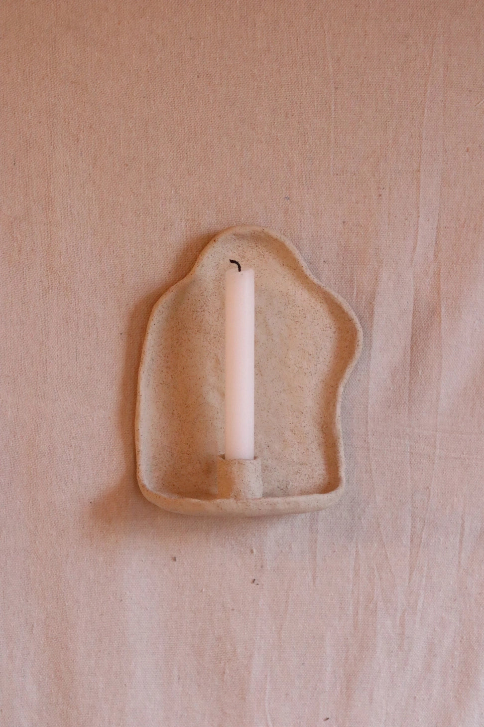 gathered earth orgánica candle wall sconce no.2