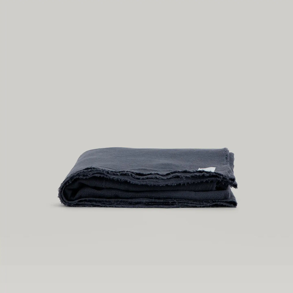 french raw linen throw/tablecloth/curtain - 140x250cm - carbon