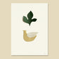 bird and leaf postcard