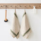 striped vintage linen kitchen towel