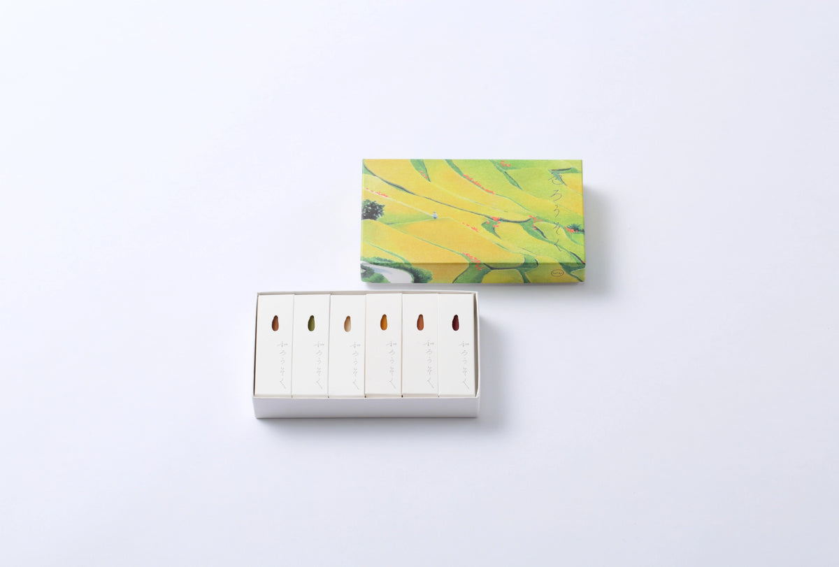 warosoku - four seasons candles - set of 6