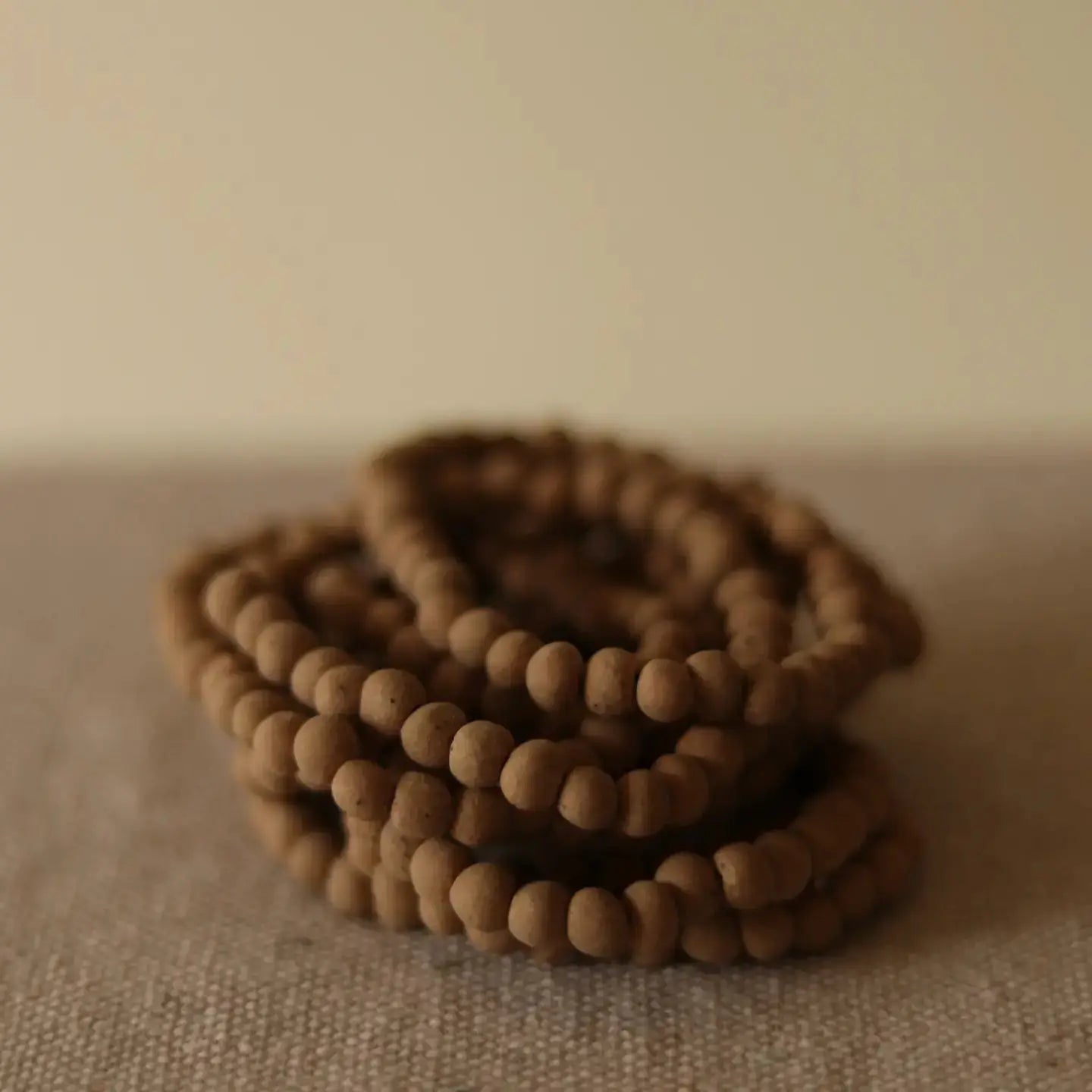 organica clay bead bracelet in earth