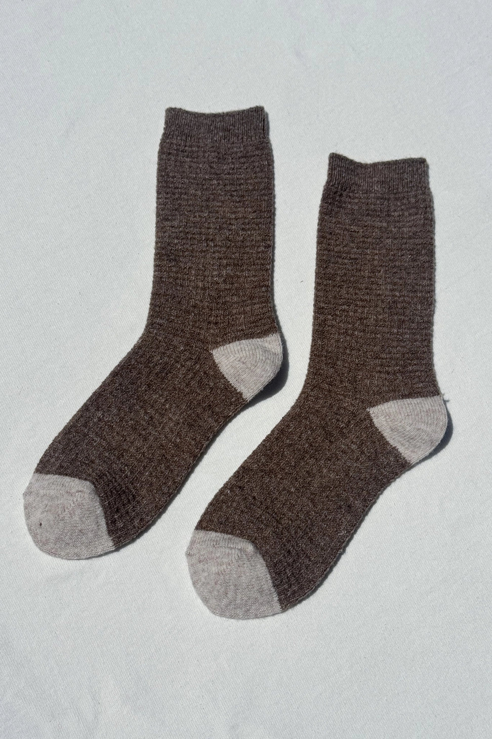 wool waffled socks