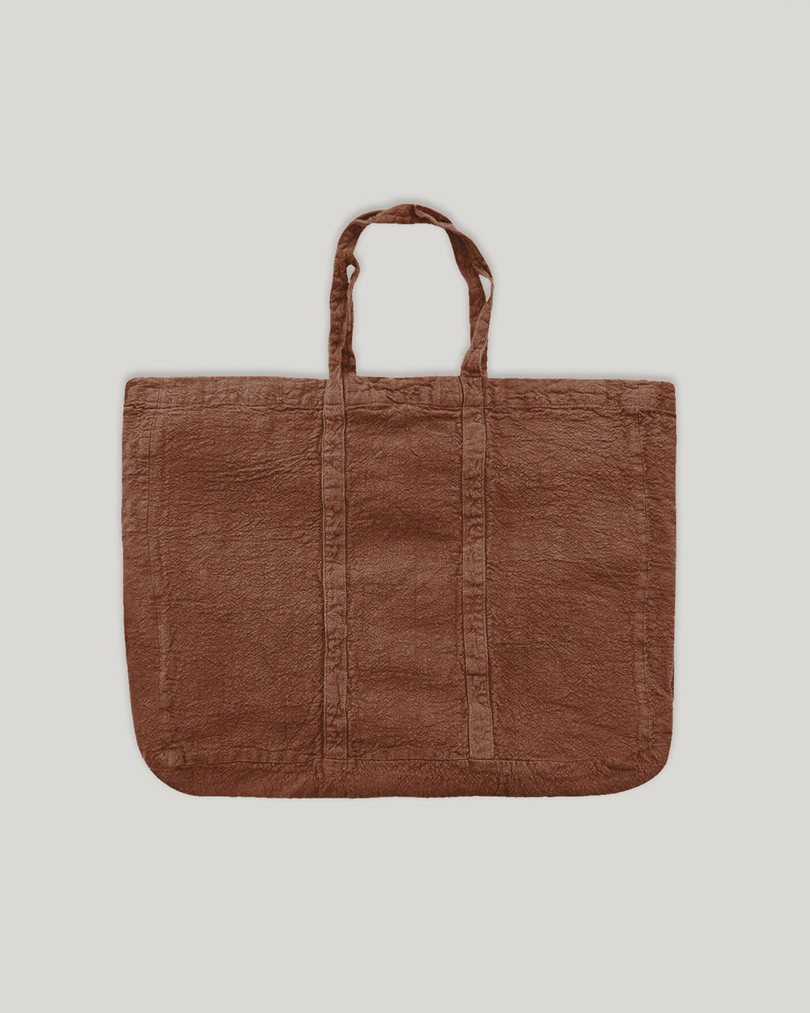 french raw linen yogi bag