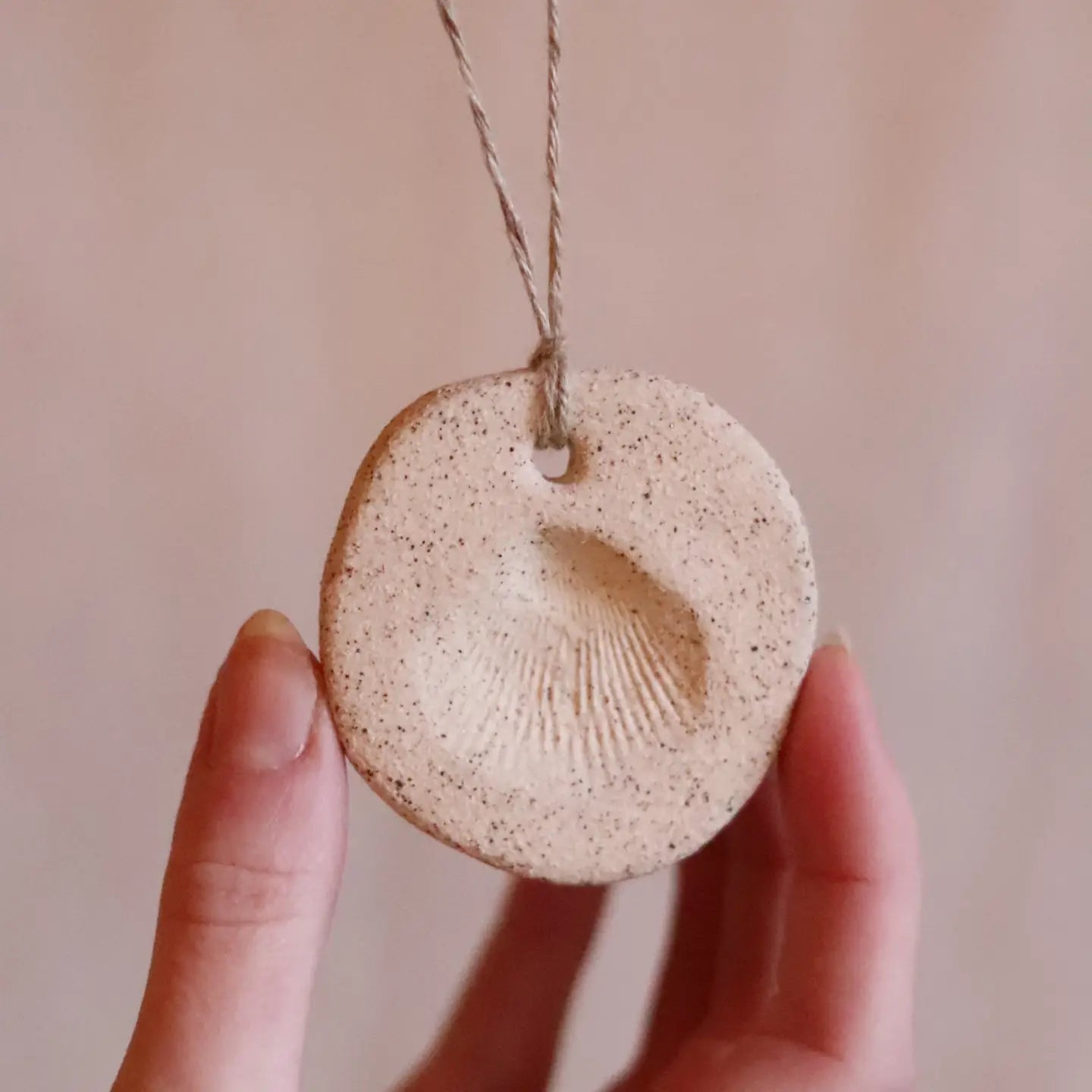 gathered earth ornament with shell no.1