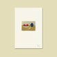 unframed painting postcard