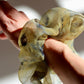plant dyed generous silk organza scrunchie