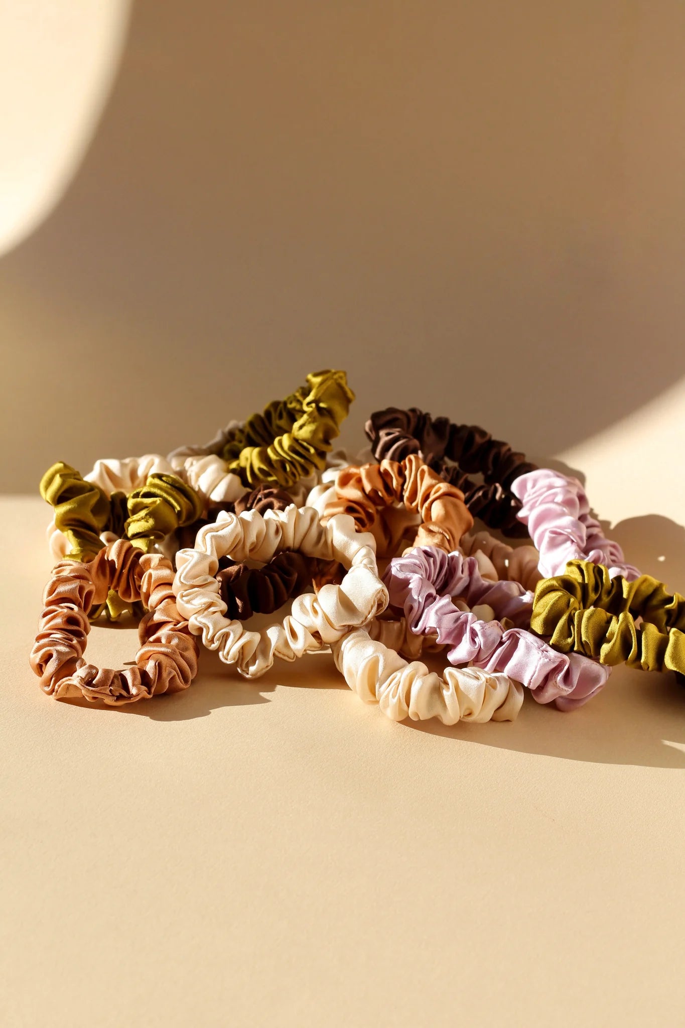 plant dyed silk scrunchie