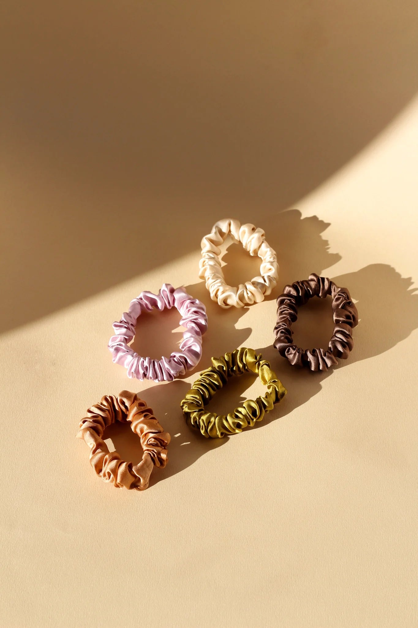 plant dyed silk scrunchie