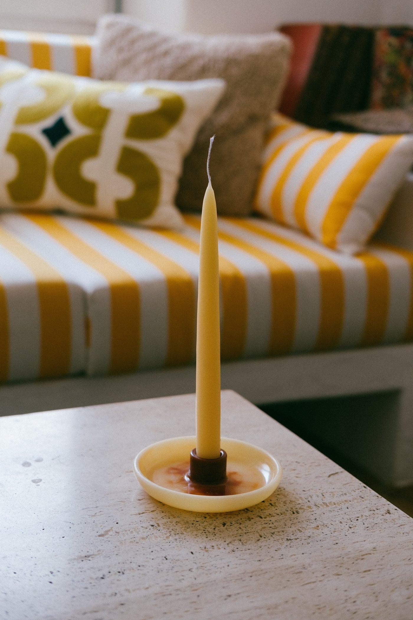 beeswax candle holder