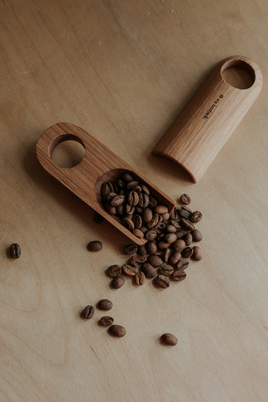 coffee scoop in oak
