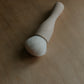 kabuki makeup and hair brush in birch wood