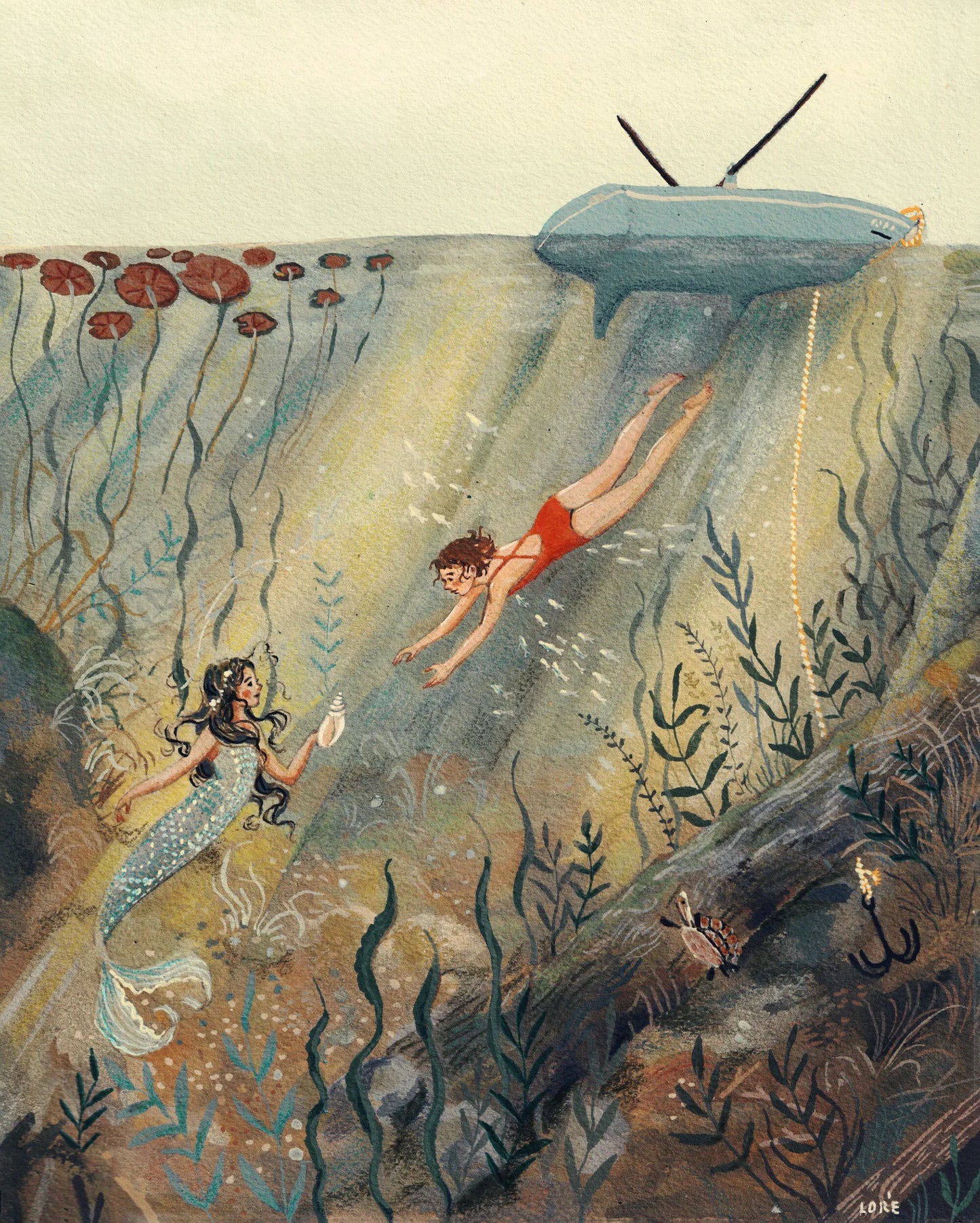 magic in the lake art print