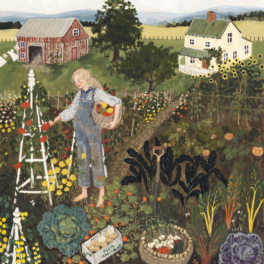 market garden postcard
