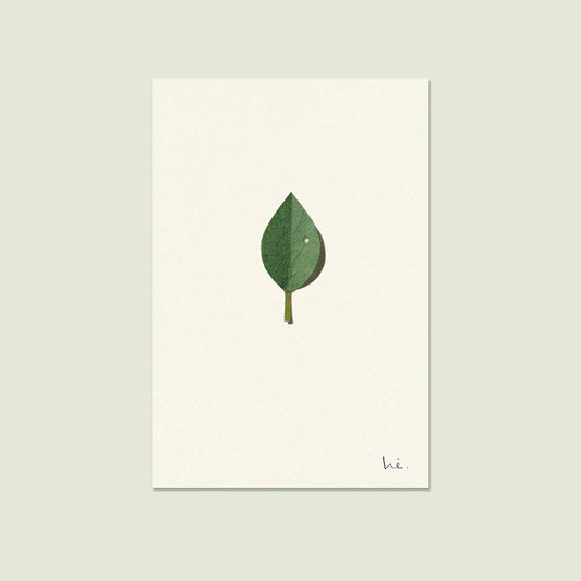 leaf postcard
