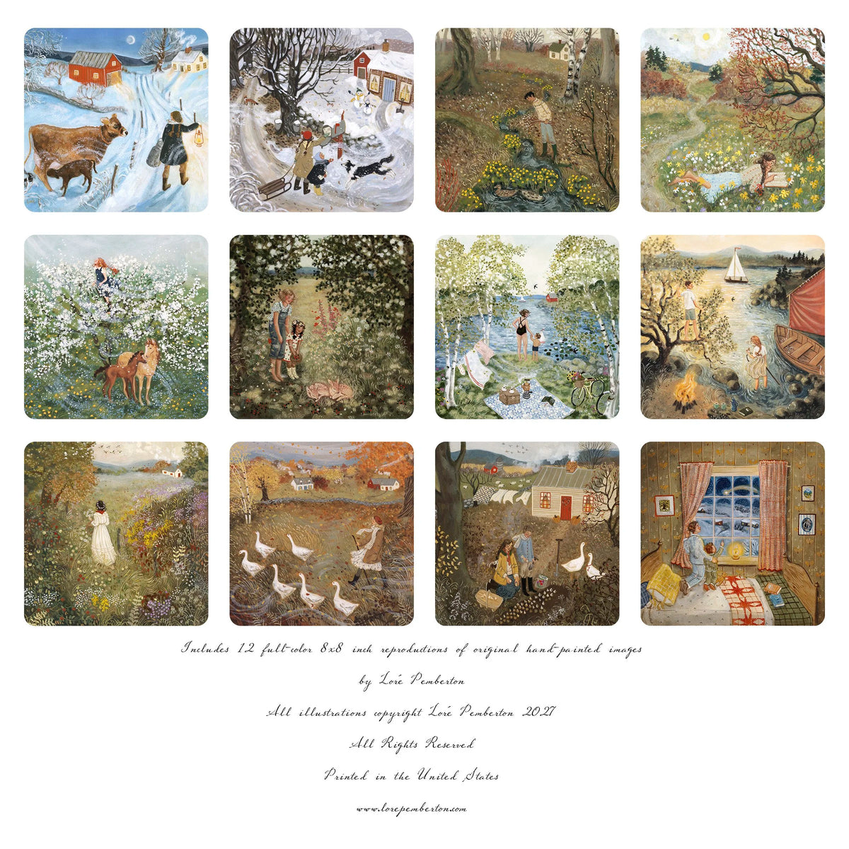 pre-order: year of whimsy 2027 mini calendar by loré pemberton