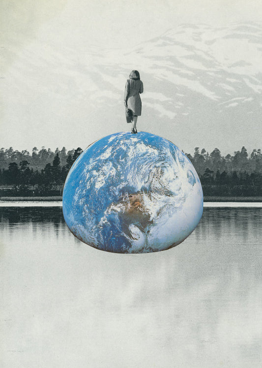 perspective - collage art print