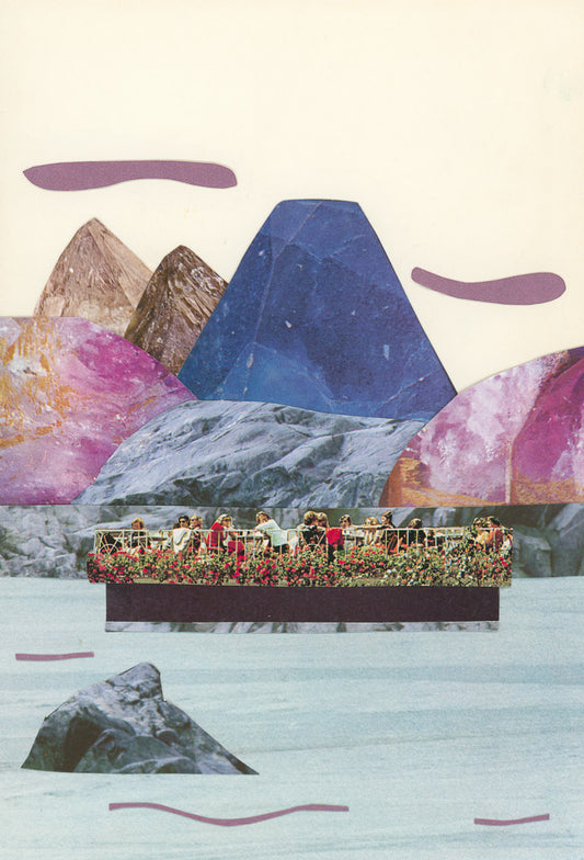 by the fjord - collage art print