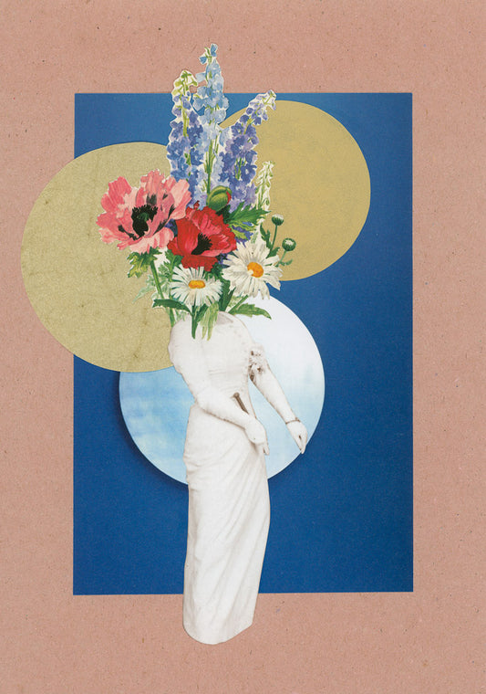 sculptural bouquet - collage art print