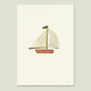 sailboat postcard