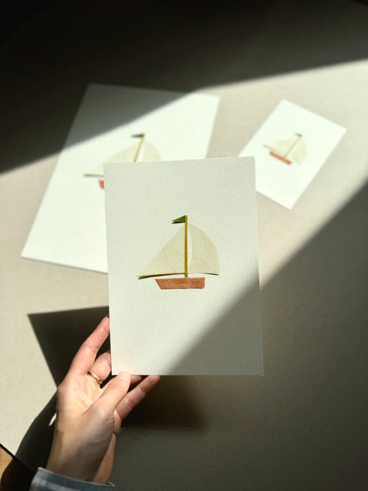 sailboat postcard