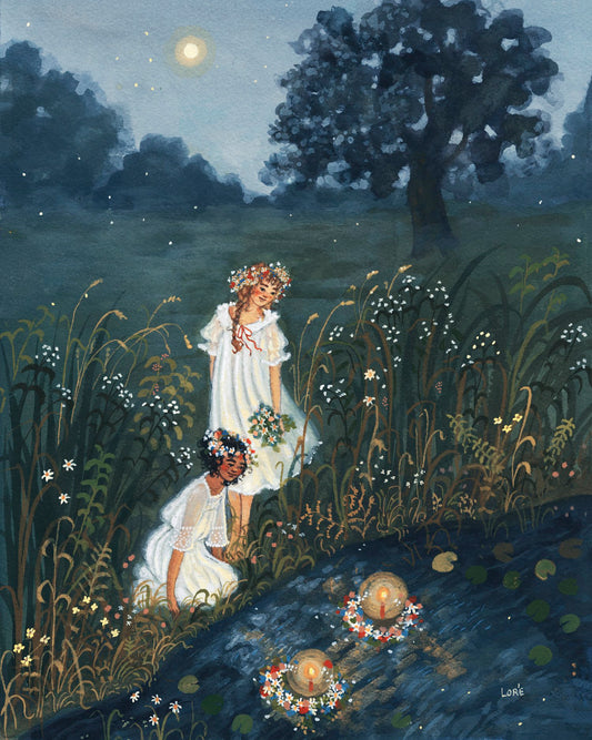 strawberry moon art print