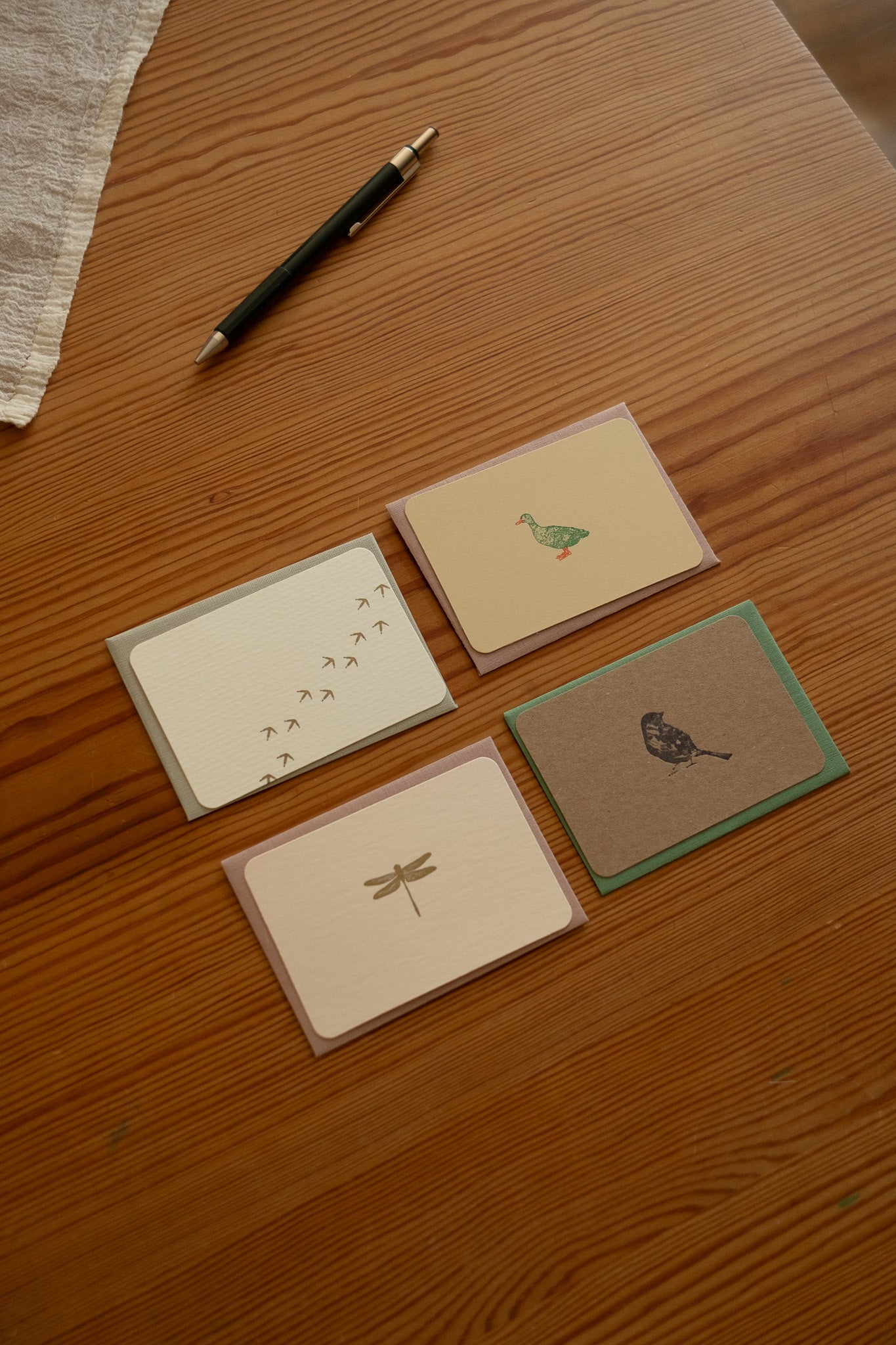 mini card with print and envelope