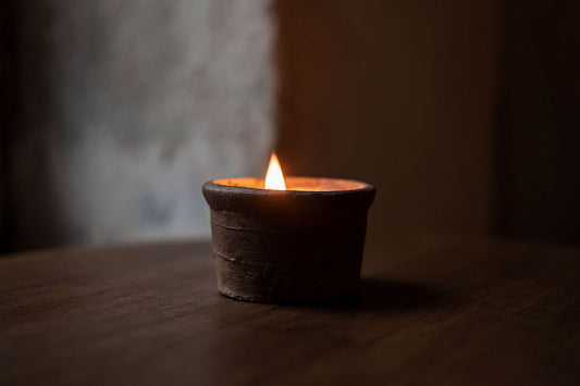 hikari soy candle - therapeutic light in antique jar